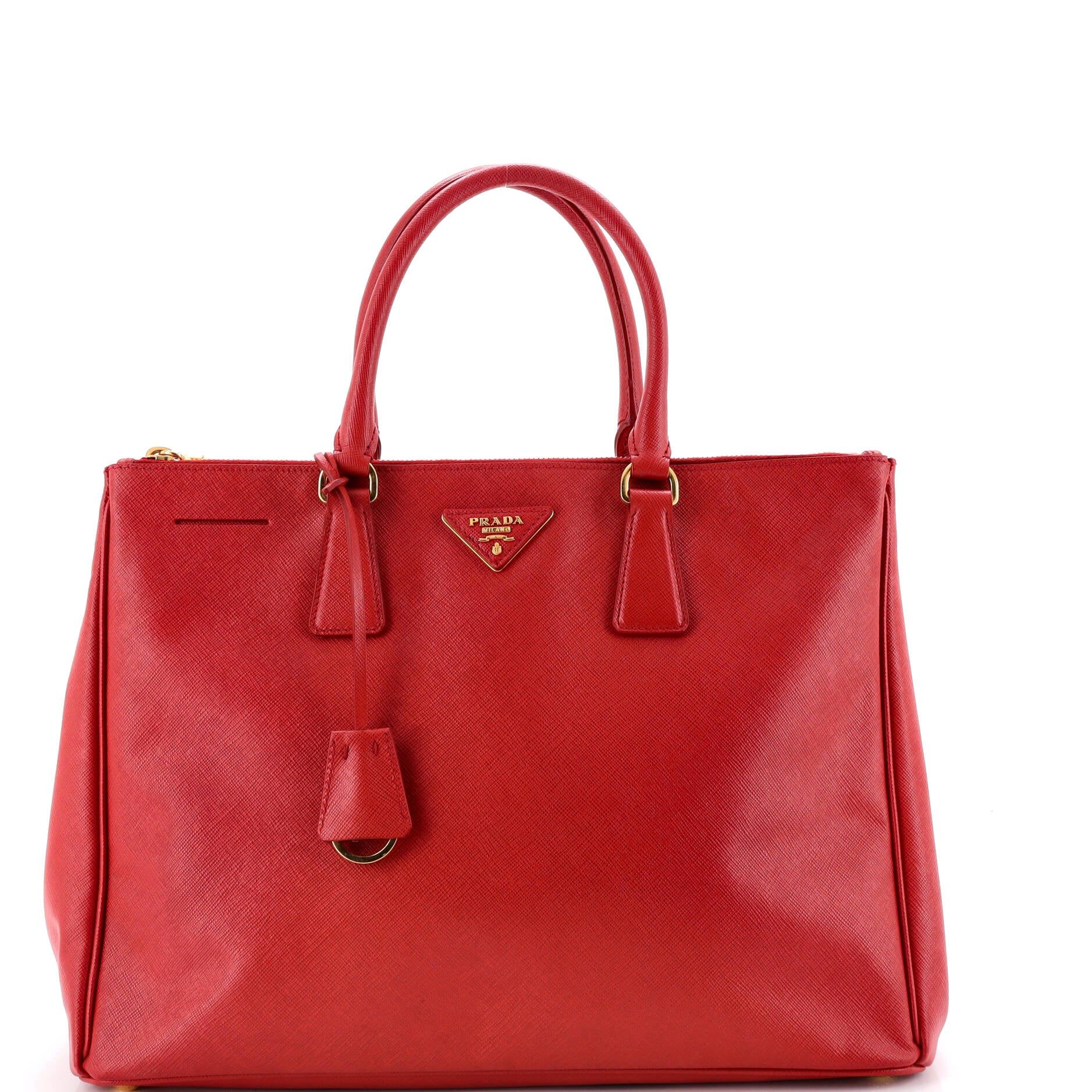 Double Zip Lux Tote Saffiano Leather Large