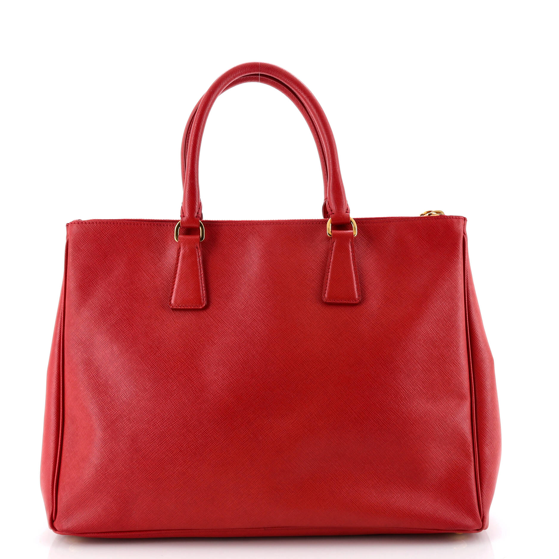 Double Zip Lux Tote Saffiano Leather Large