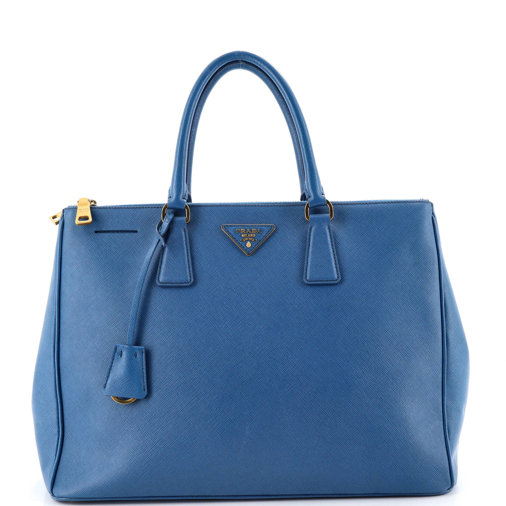 Double Zip Lux Tote Saffiano Leather Large
