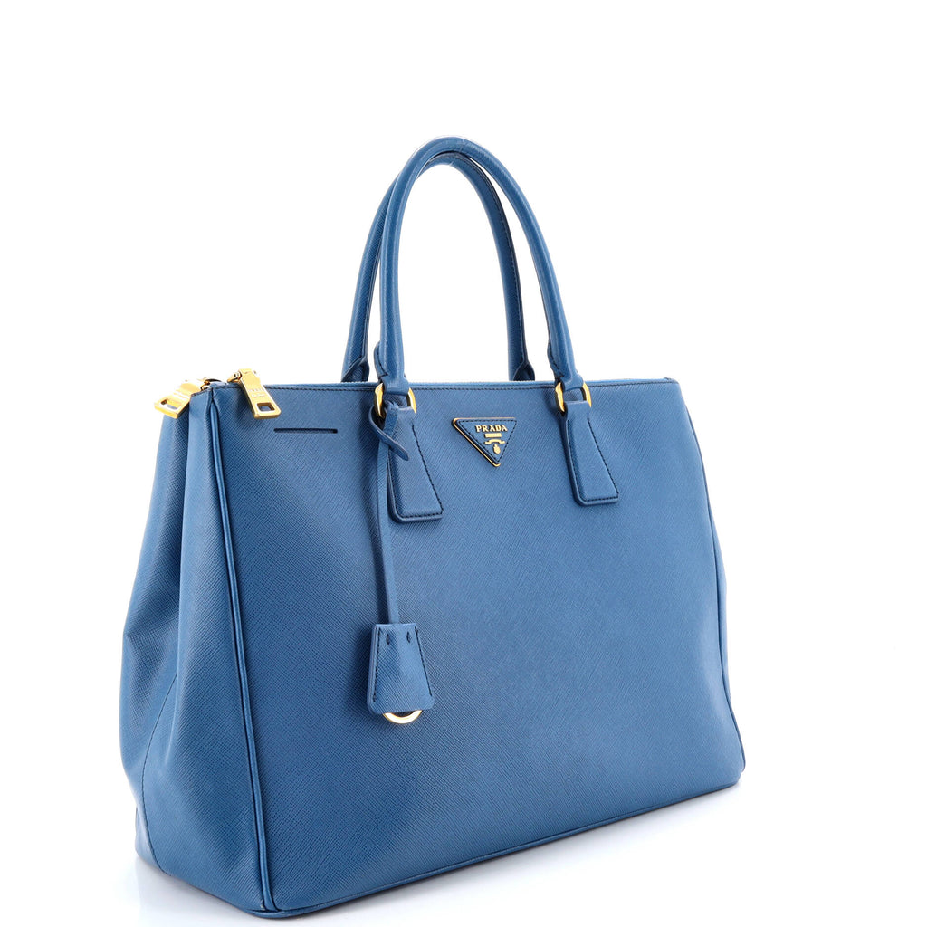 Double Zip Lux Tote Saffiano Leather Large