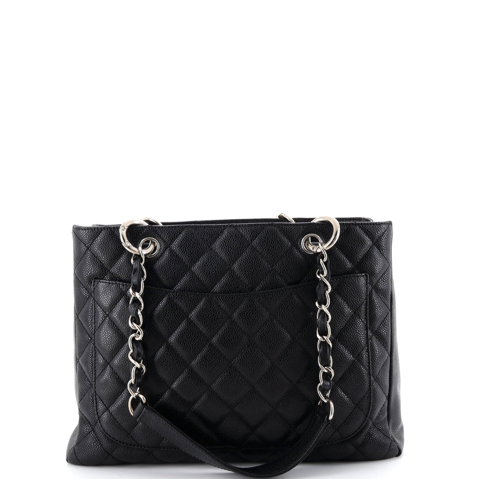 Grand Shopping Tote Quilted Caviar