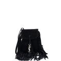Anita Flat Fringe Crossbody Bag Suede Mini