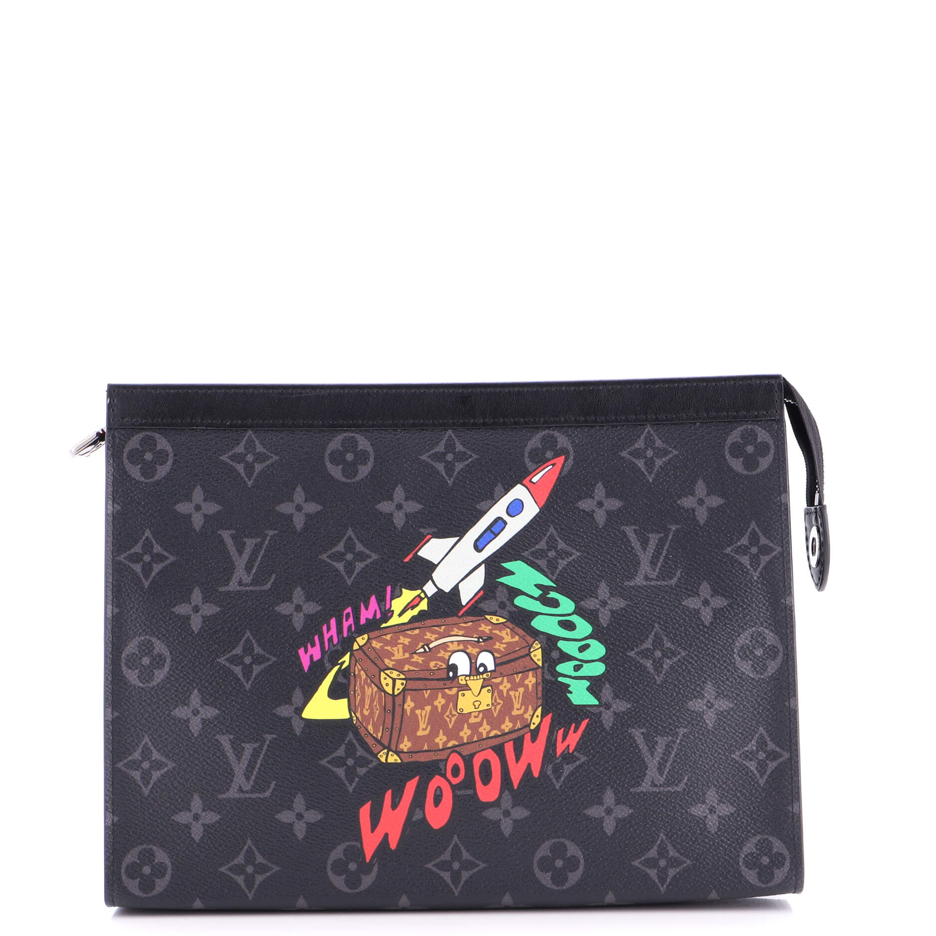 Pochette Voyage Comic Trunk Monogram Eclipse Canvas MM