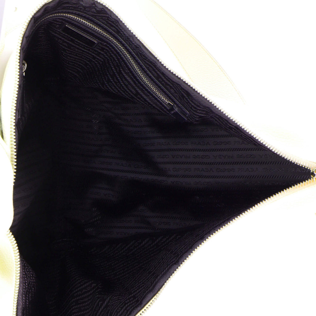Triangle Logo Zip Messenger Leather Large
