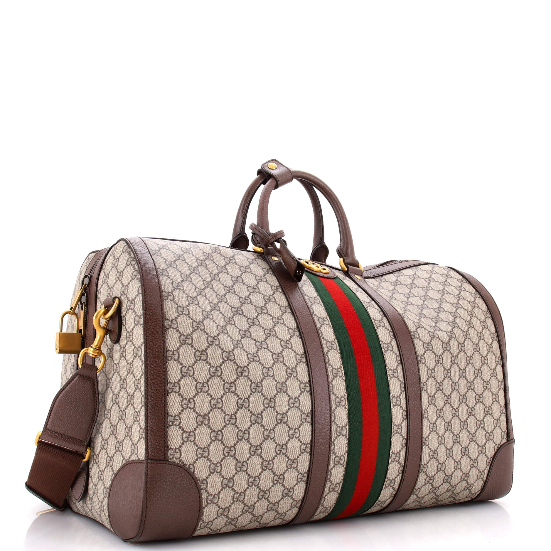 Savoy Web Convertible Duffle Bag GG Coated Canvas Large