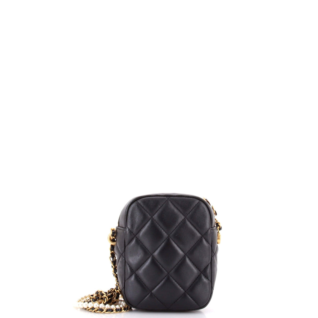 My Perfect Adjustable Chain Crossbody Bag Quilted Lambskin with Pearls Small