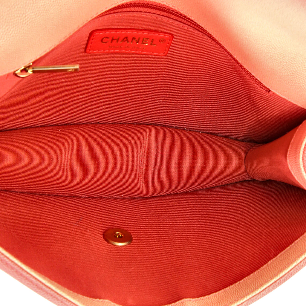 Sunset On The Sea Flap Bag Quilted Caviar Medium