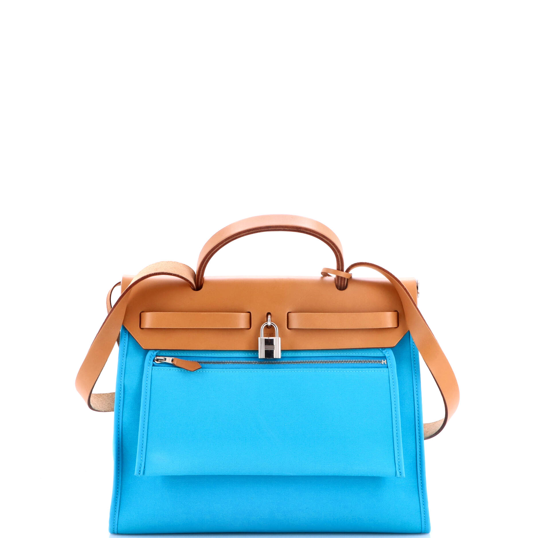 Herbag Zip Verso Leather and Toile 31
