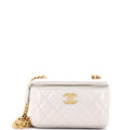 Pillow Crush Vanity Case with Chain Quilted Lambskin