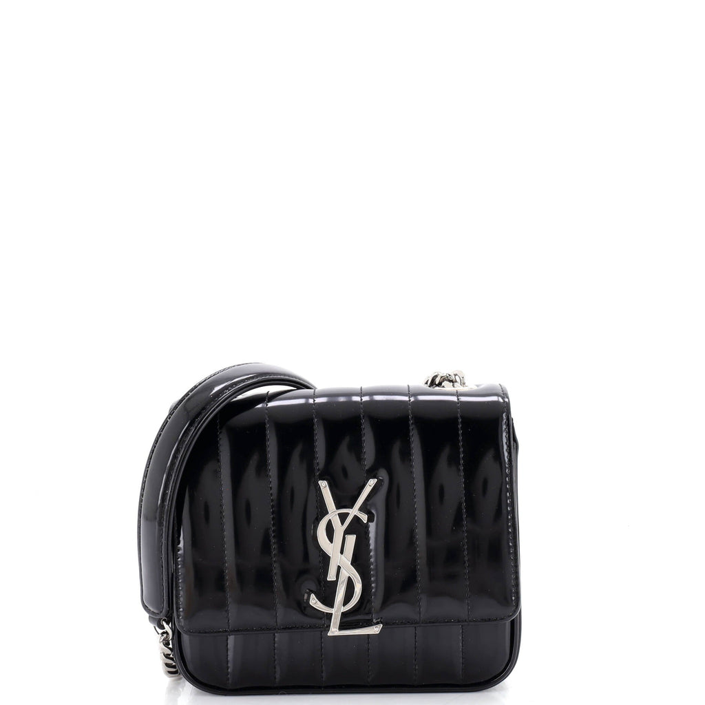 Vicky Crossbody Bag Vertical Quilted Patent Small