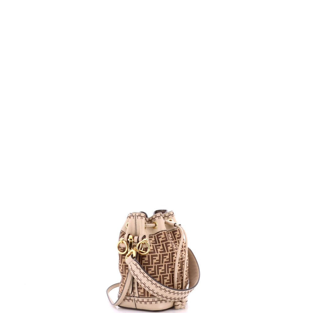 Mon Tresor Bucket Bag Zucca Suede Mini