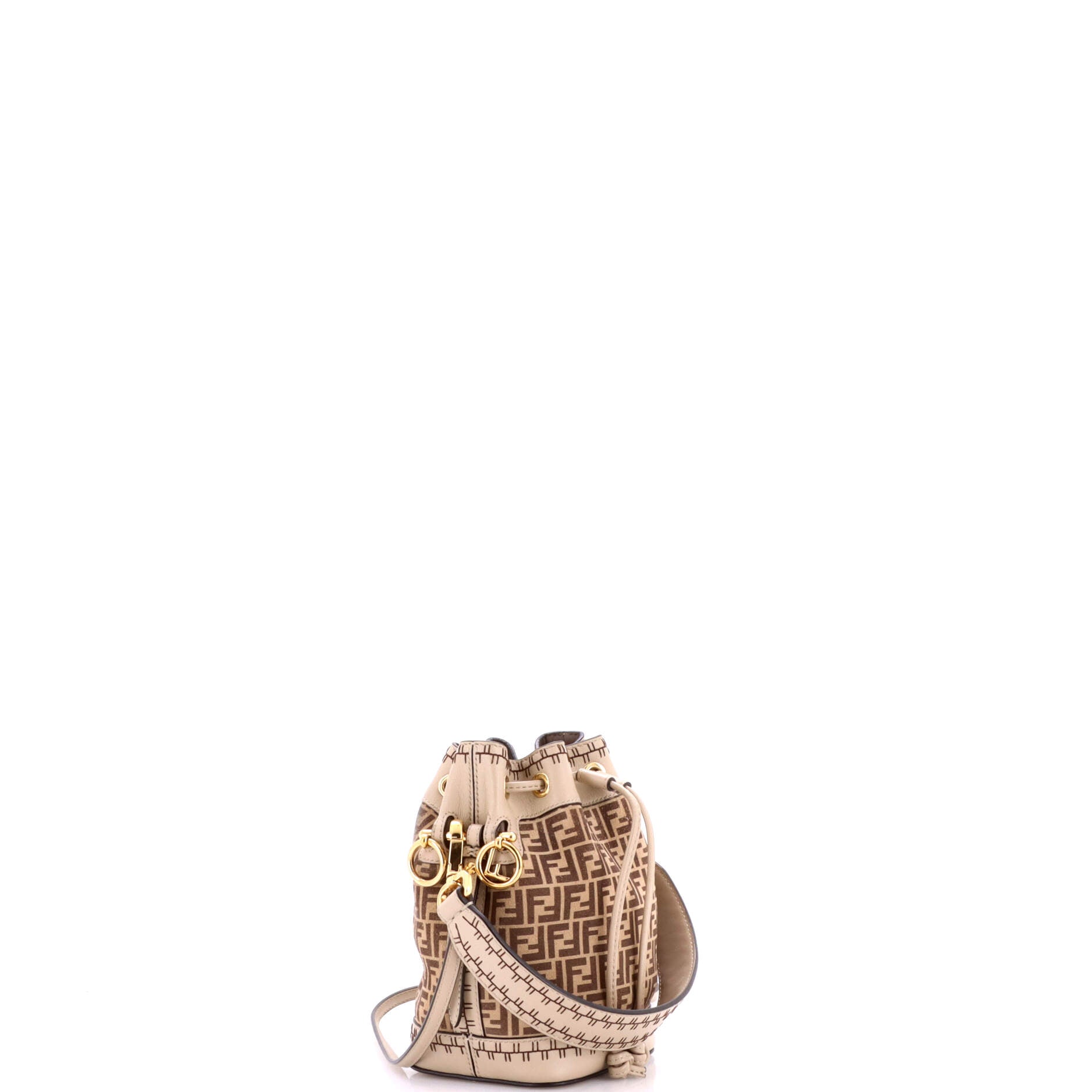 Mon Tresor Bucket Bag Zucca Suede Mini