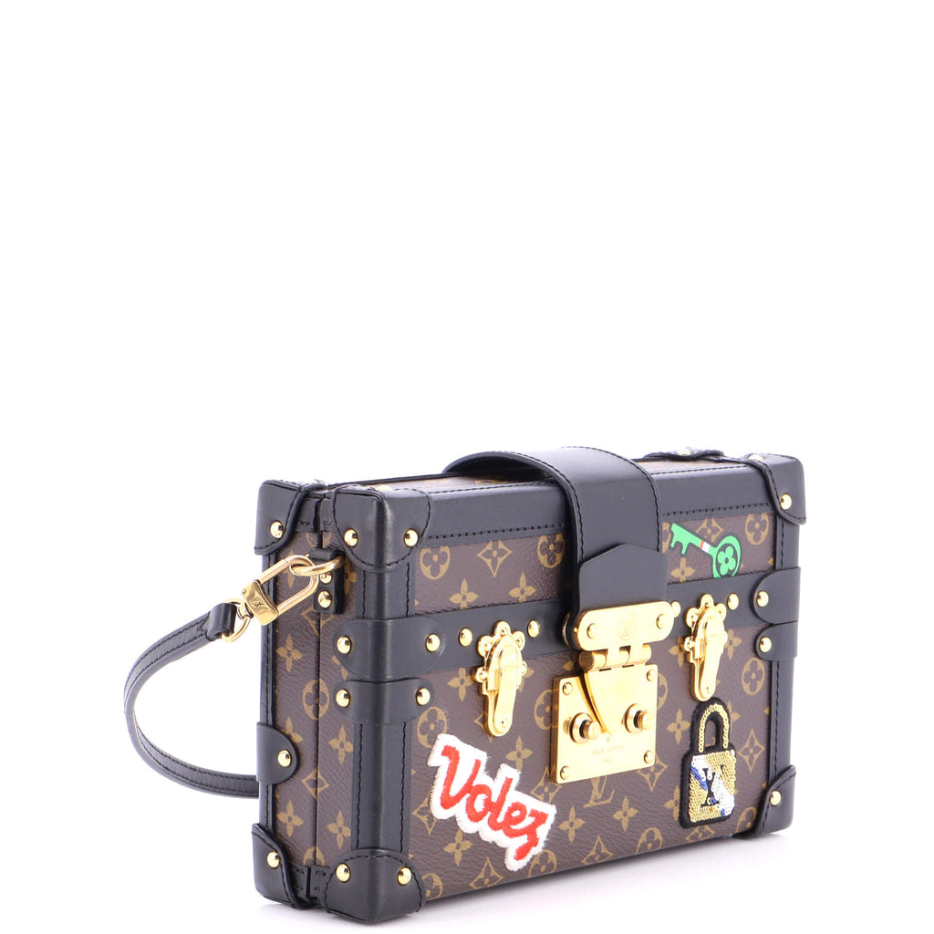 Petite Malle Handbag Limited Edition Patches Monogram Canvas
