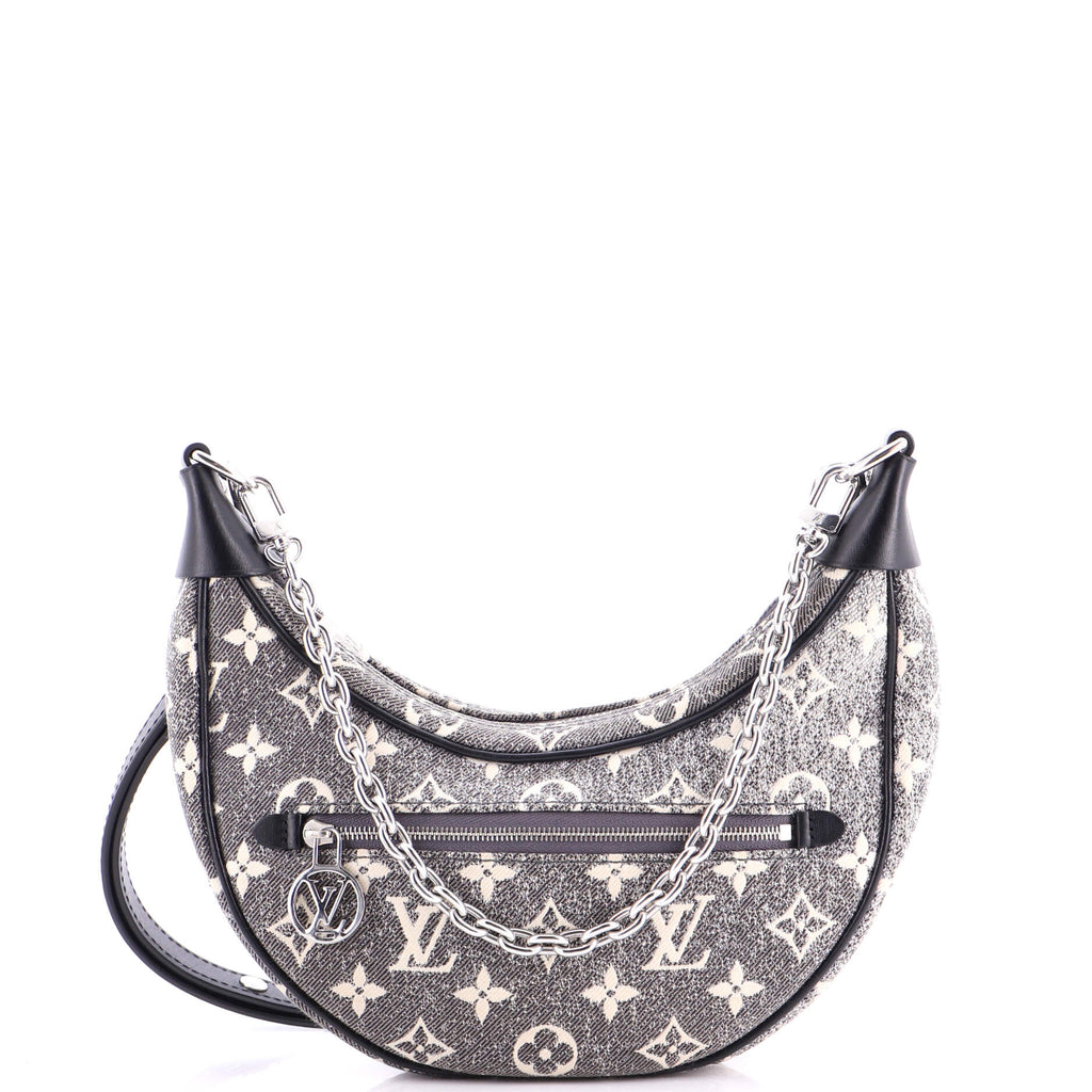 Loop Handbag Monogram Jacquard Denim