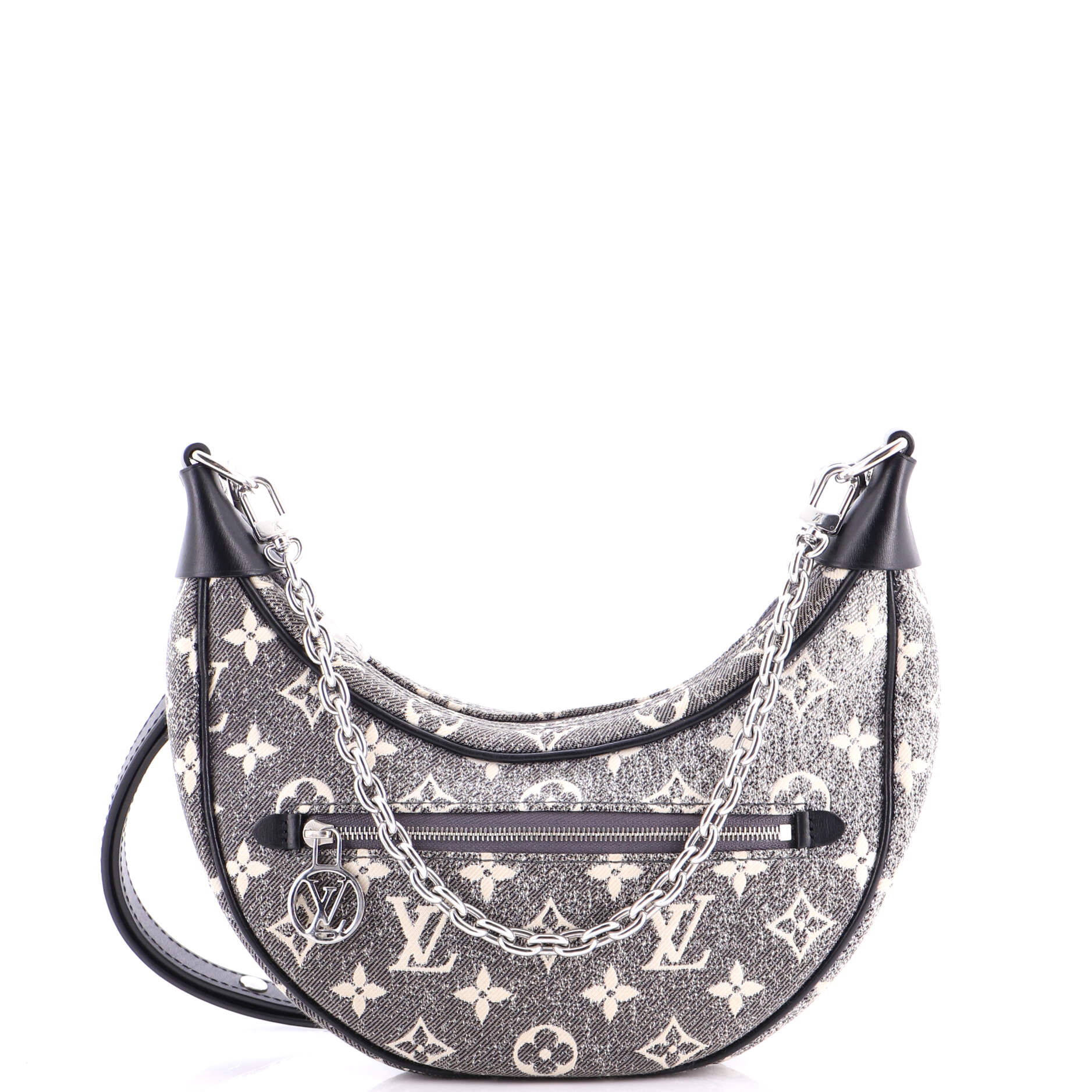 Loop Handbag Monogram Jacquard Denim
