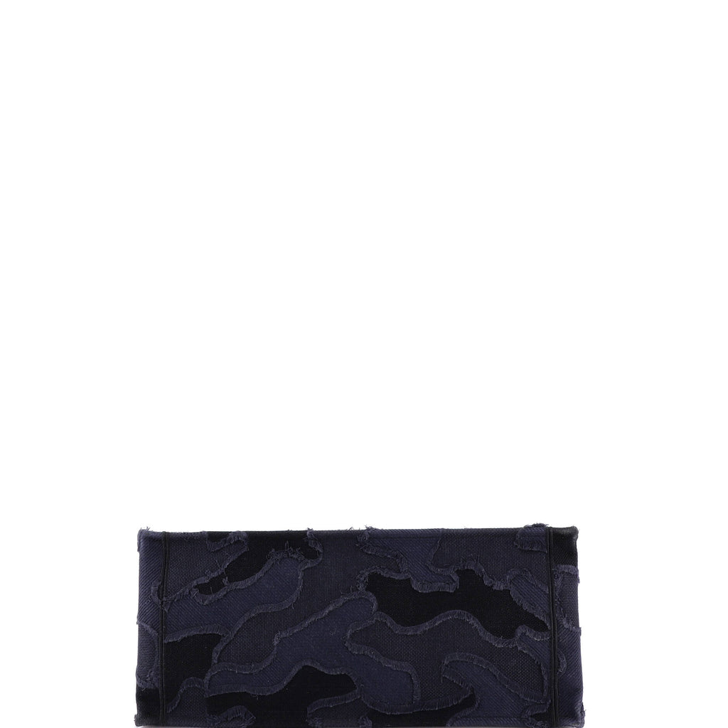 Book Tote Camouflage Embroidered Canvas Large
