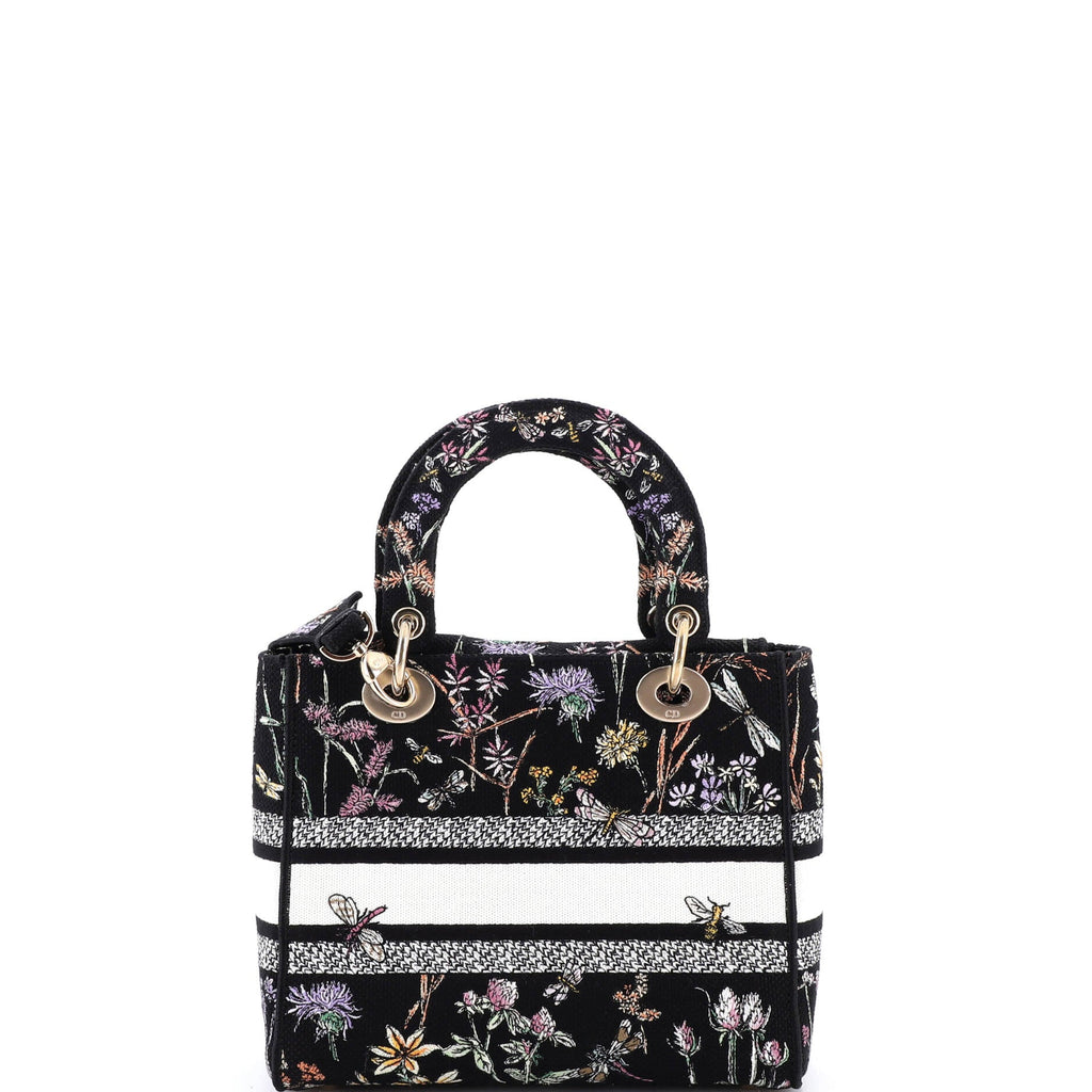 Lady D-Lite Bag Embroidered Canvas Medium