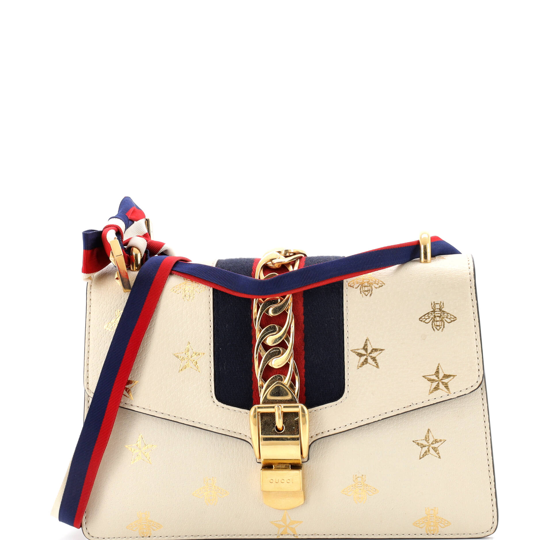 Sylvie Shoulder Bag Printed Leather Small