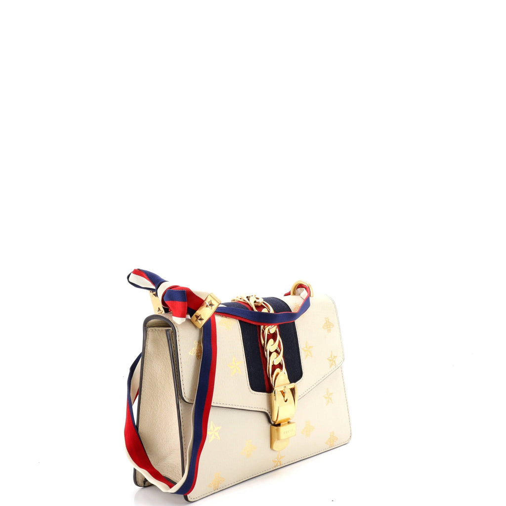 Sylvie Shoulder Bag Printed Leather Small