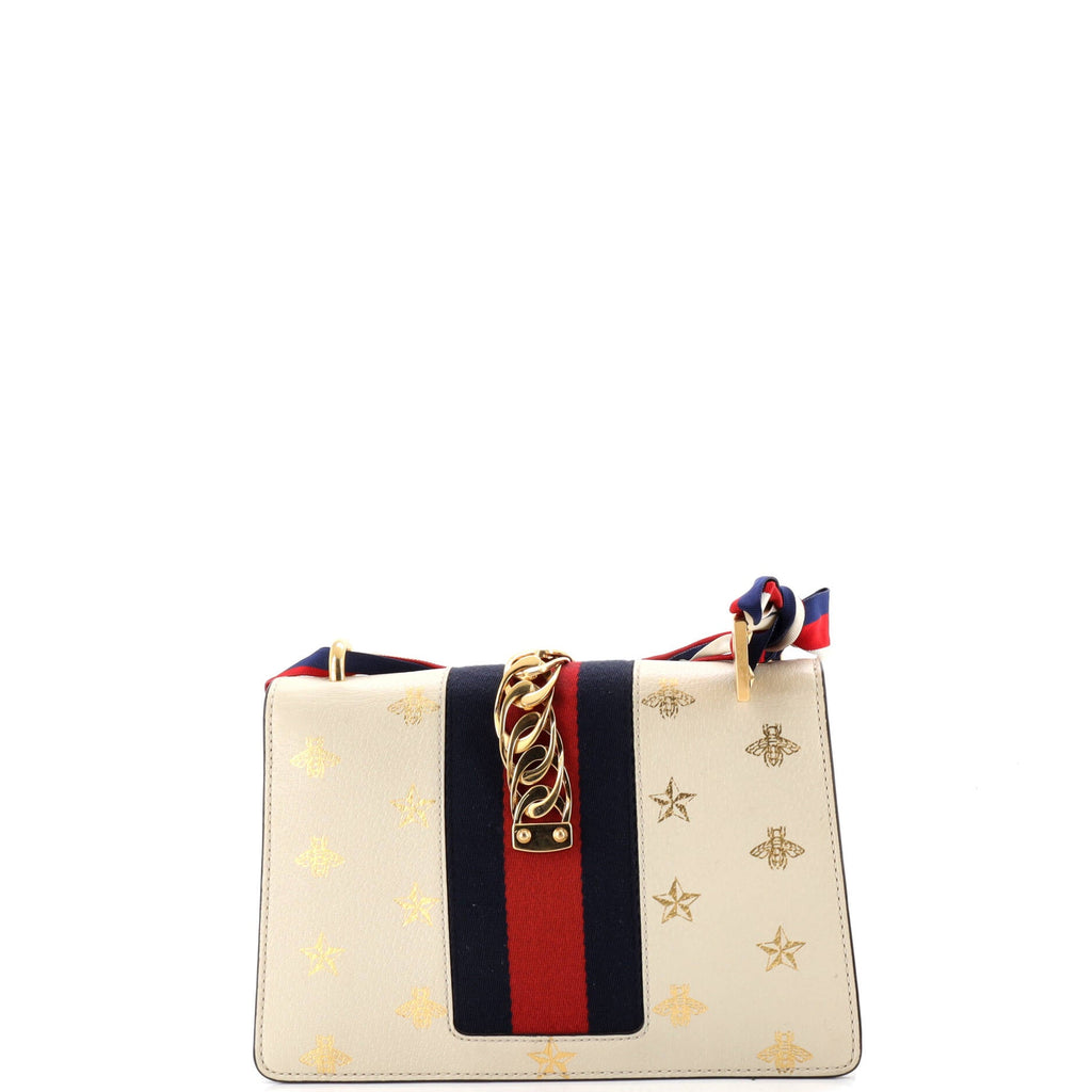 Sylvie Shoulder Bag Printed Leather Small