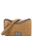 Boy Flap Bag Quilted Caviar Old Medium