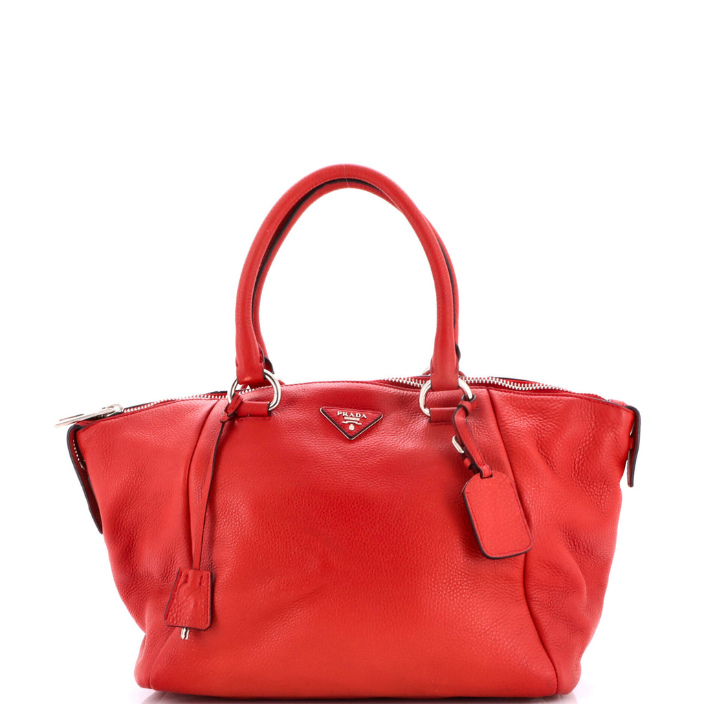 Double Handle Satchel Vitello Daino Large