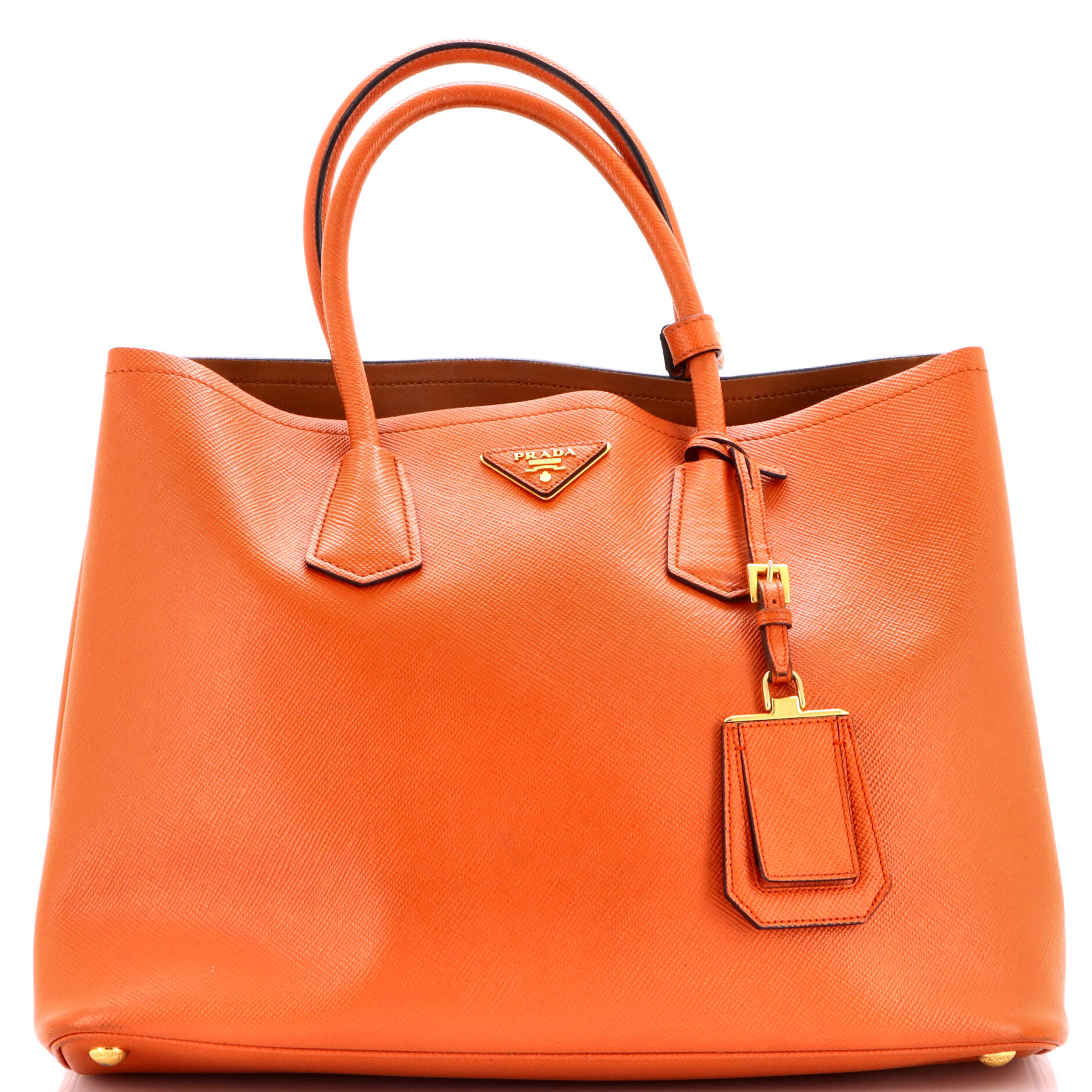 Cuir Double Tote Saffiano Leather Medium