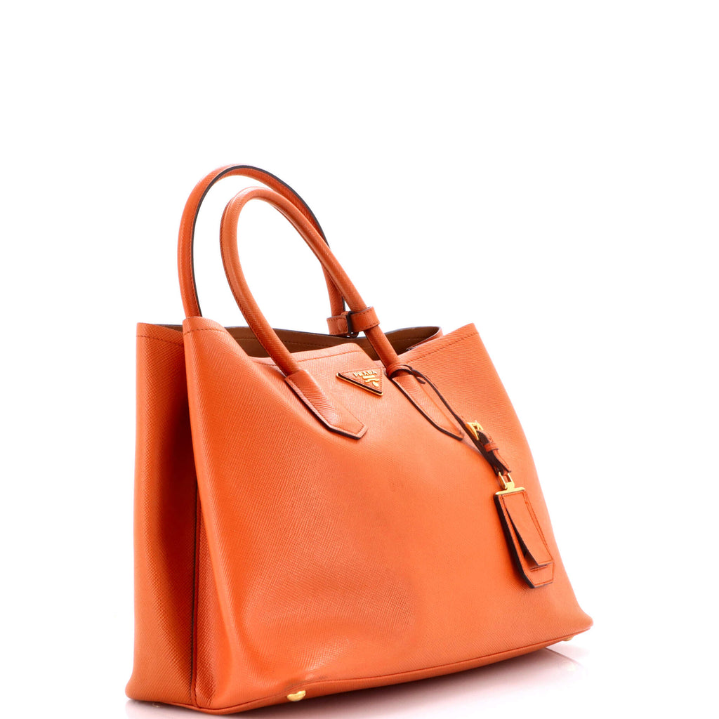 Cuir Double Tote Saffiano Leather Medium