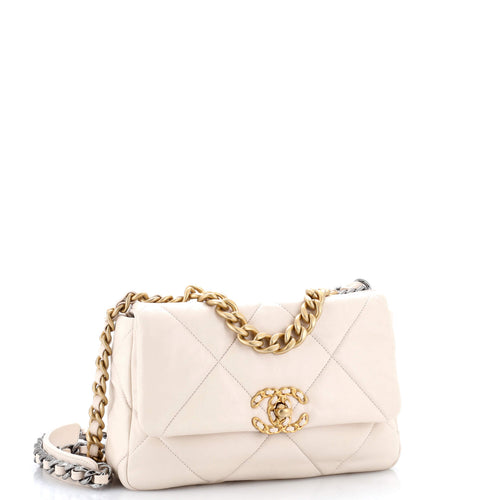 19 Flap Bag Quilted Leather Medium