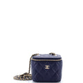 Classic Vanity Case with Chain Quilted Caviar Mini