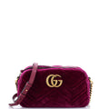 GG Marmont Shoulder Bag Matelasse Velvet Small