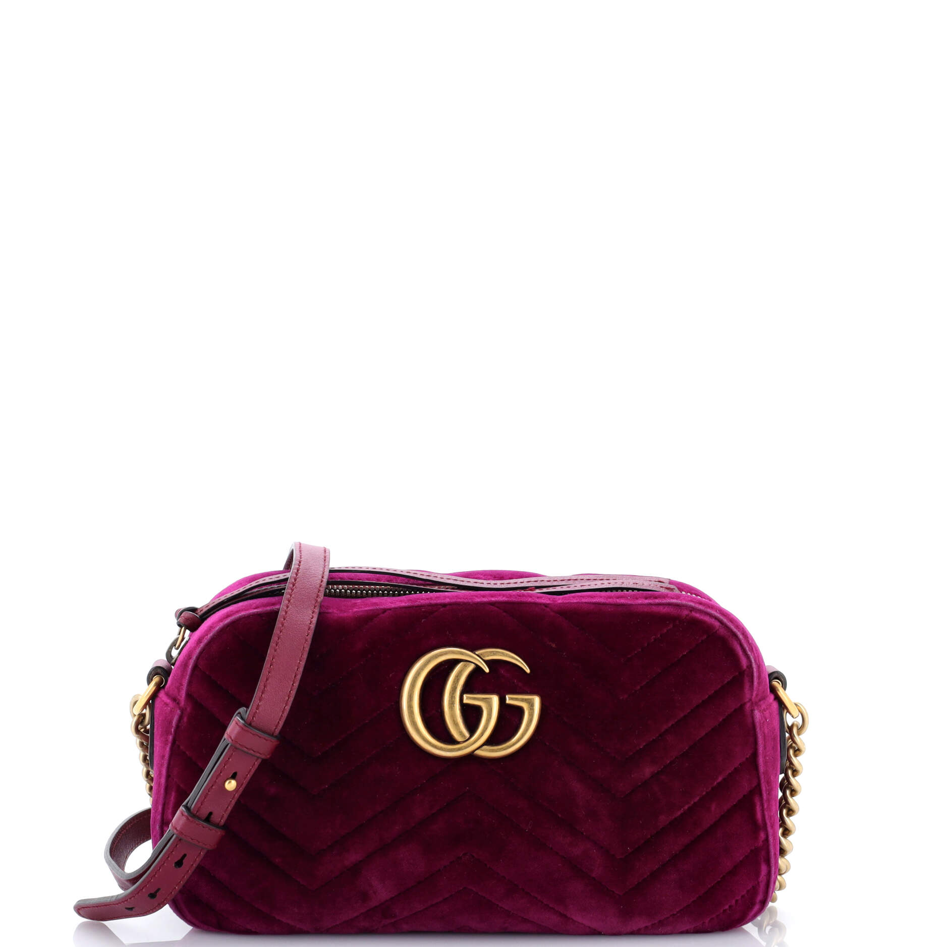 GG Marmont Shoulder Bag Matelasse Velvet Small