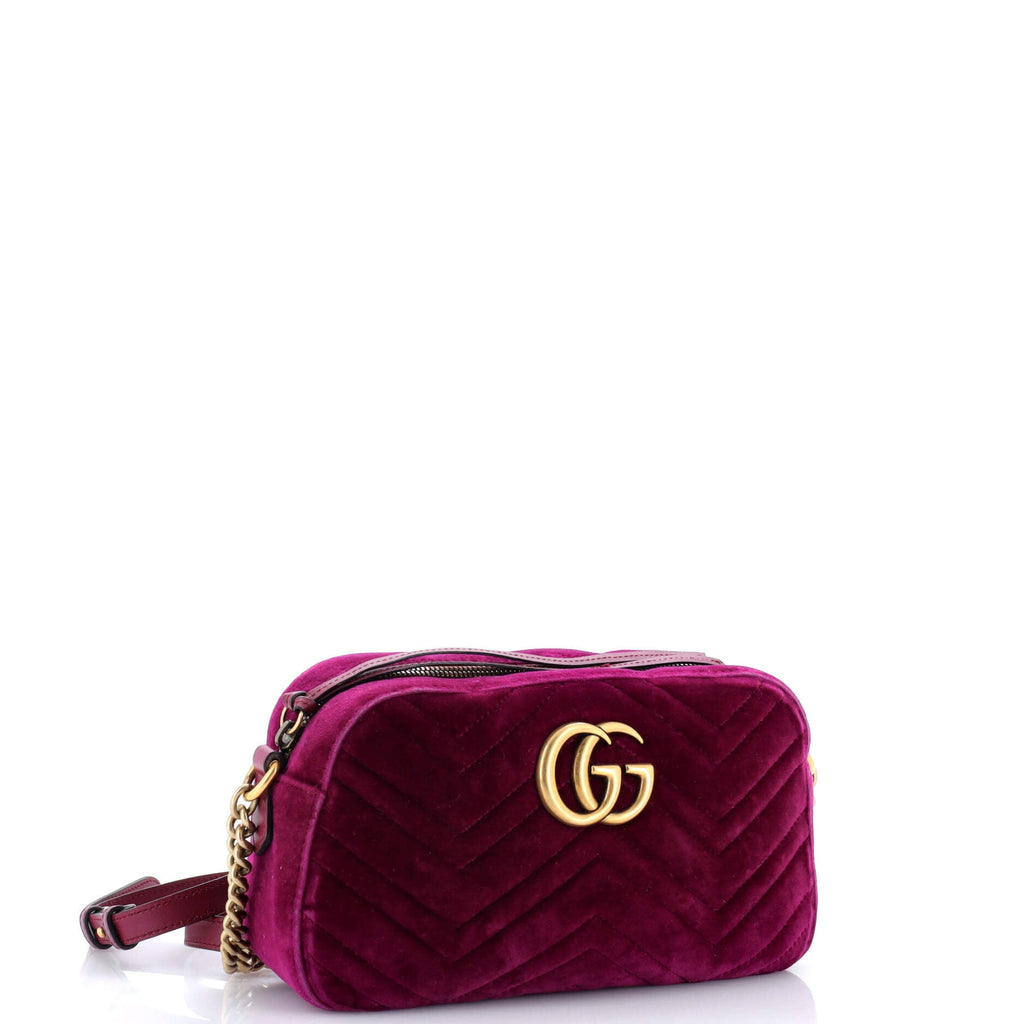GG Marmont Shoulder Bag Matelasse Velvet Small