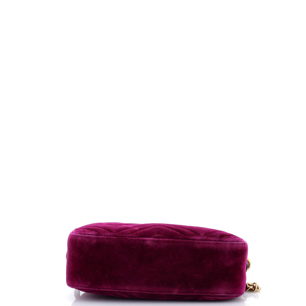 GG Marmont Shoulder Bag Matelasse Velvet Small