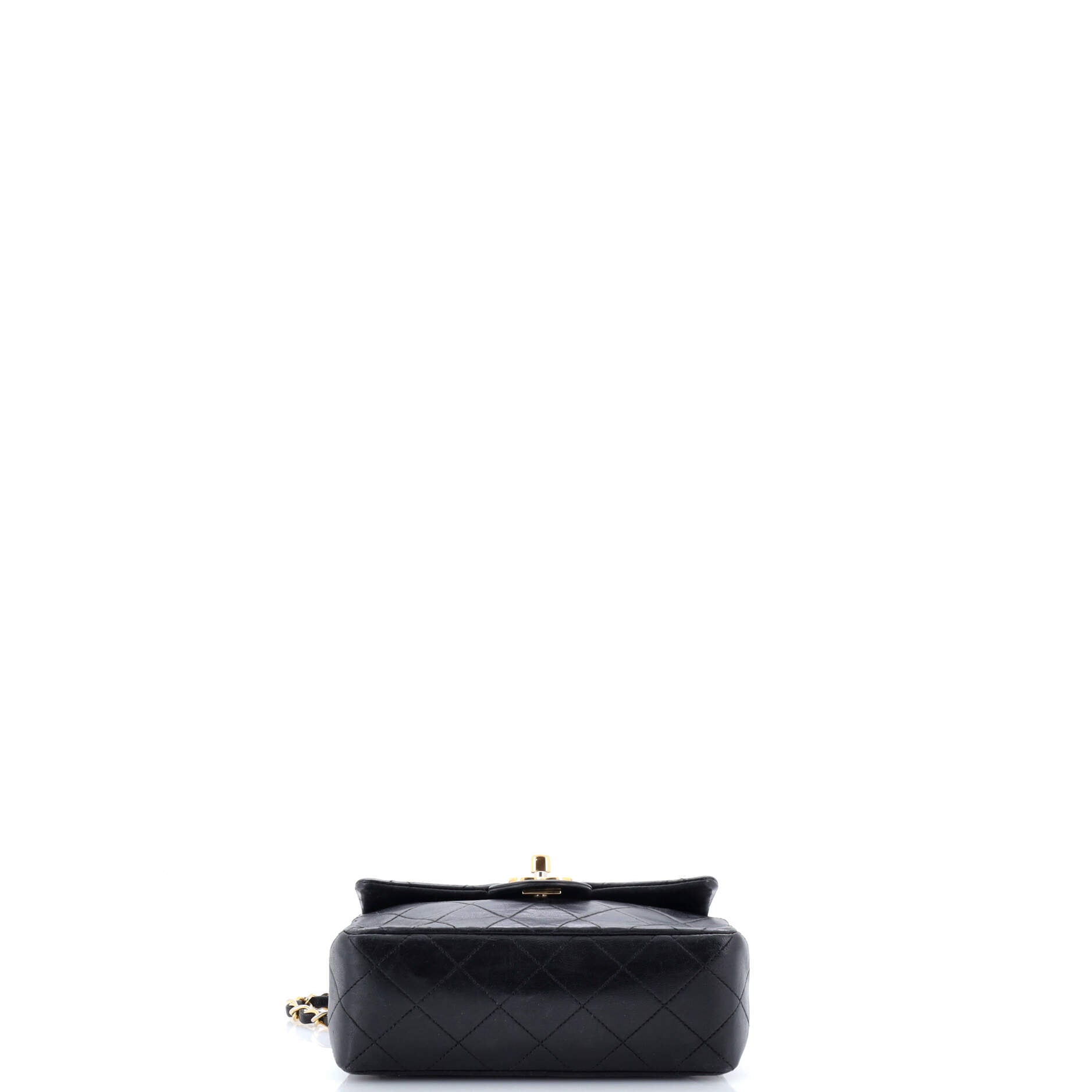 Vintage Square Classic Single Flap Bag Quilted Lambskin Mini