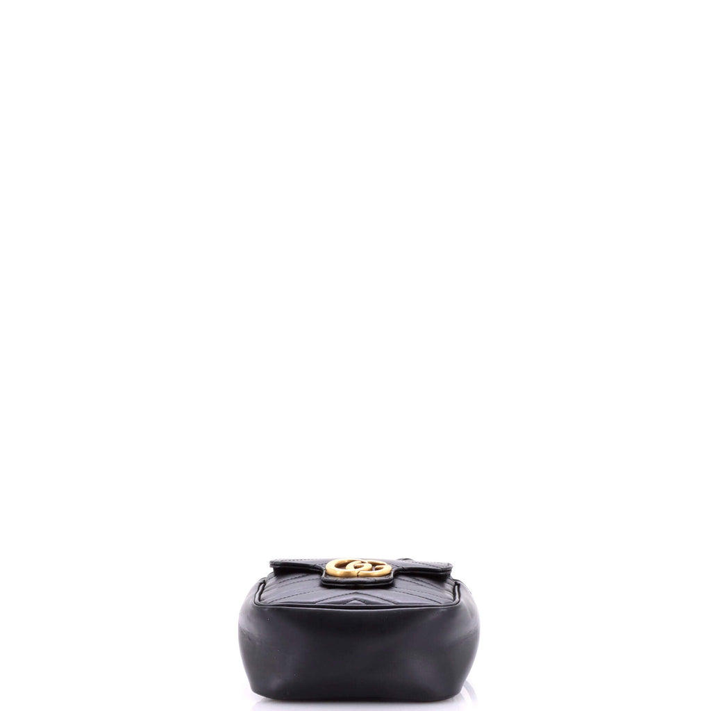 GG Marmont Front Pocket Bucket Bag Matelasse Leather Mini