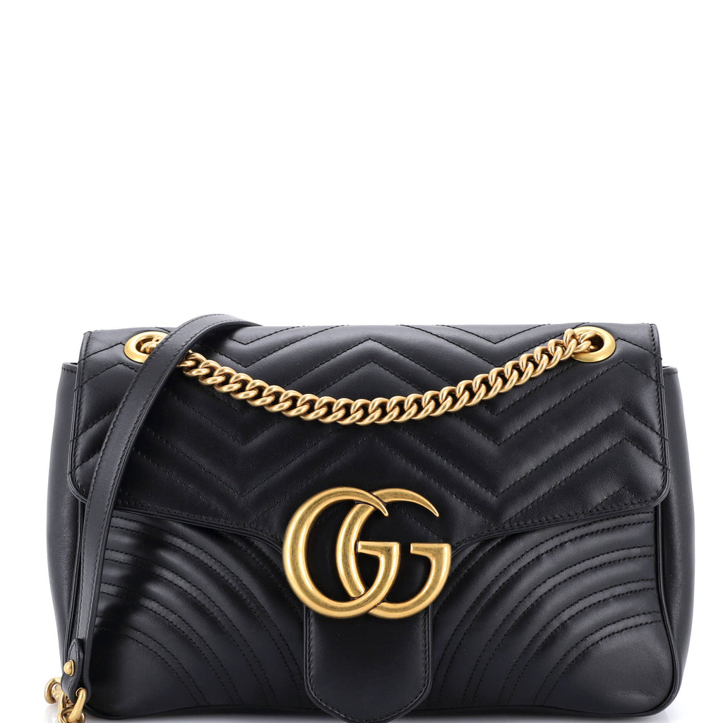 GG Marmont Flap Bag Matelasse Leather Medium