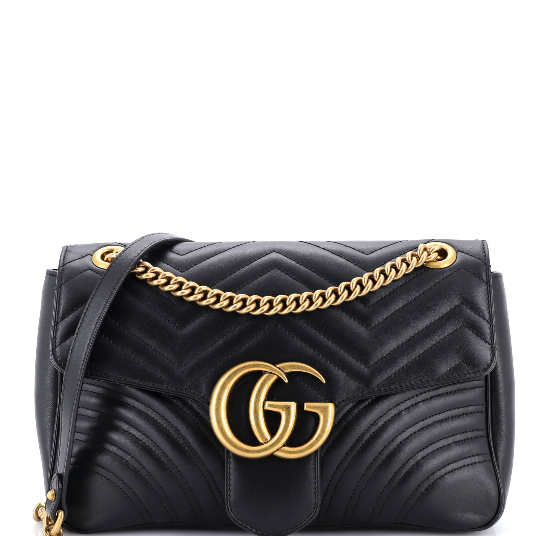 GG Marmont Flap Bag Matelasse Leather Medium