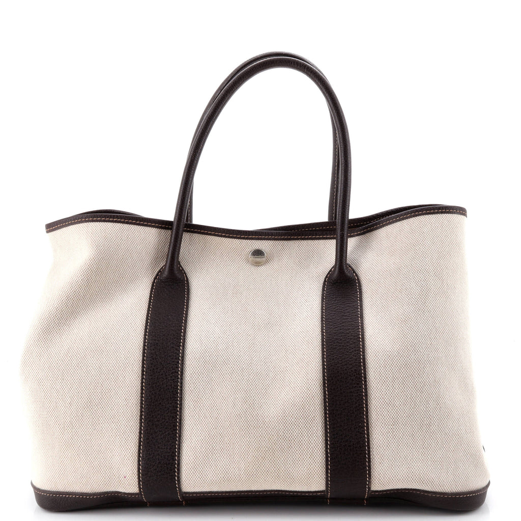 Garden Party Tote Toile and Leather 36
