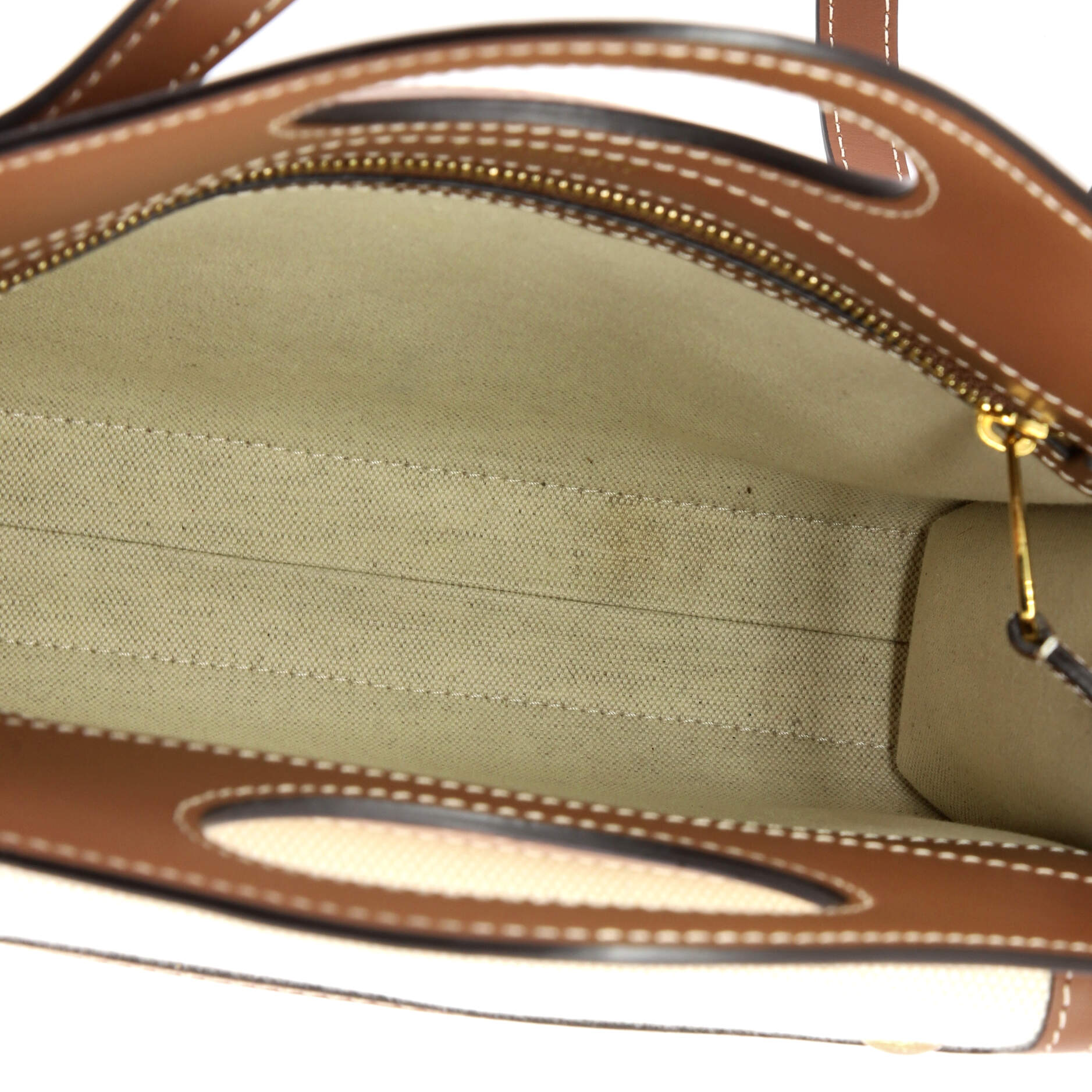 Logo Pocket Tote Canvas with Leather Mini