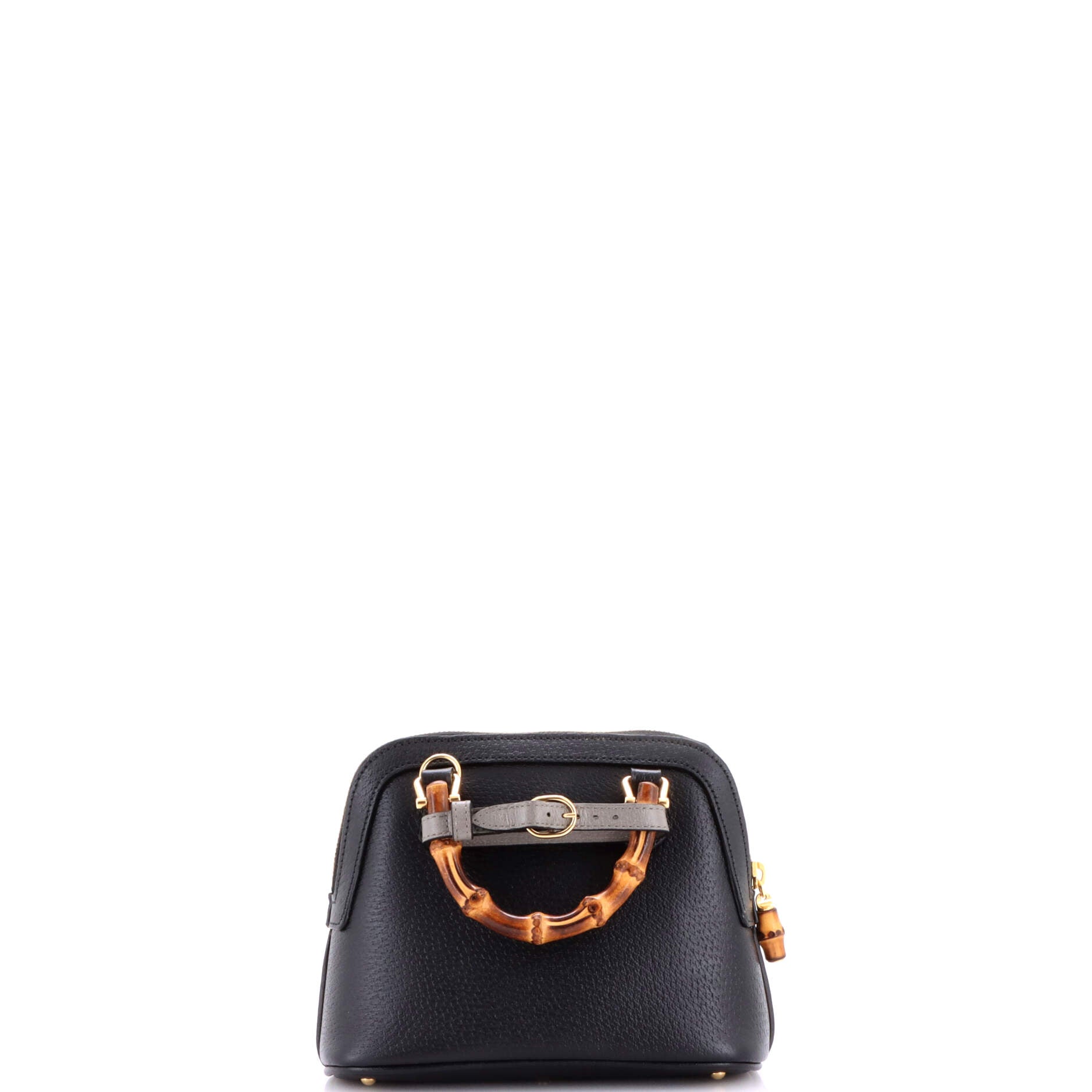 Diana NM Bamboo Dome Top Handle Bag Leather Mini