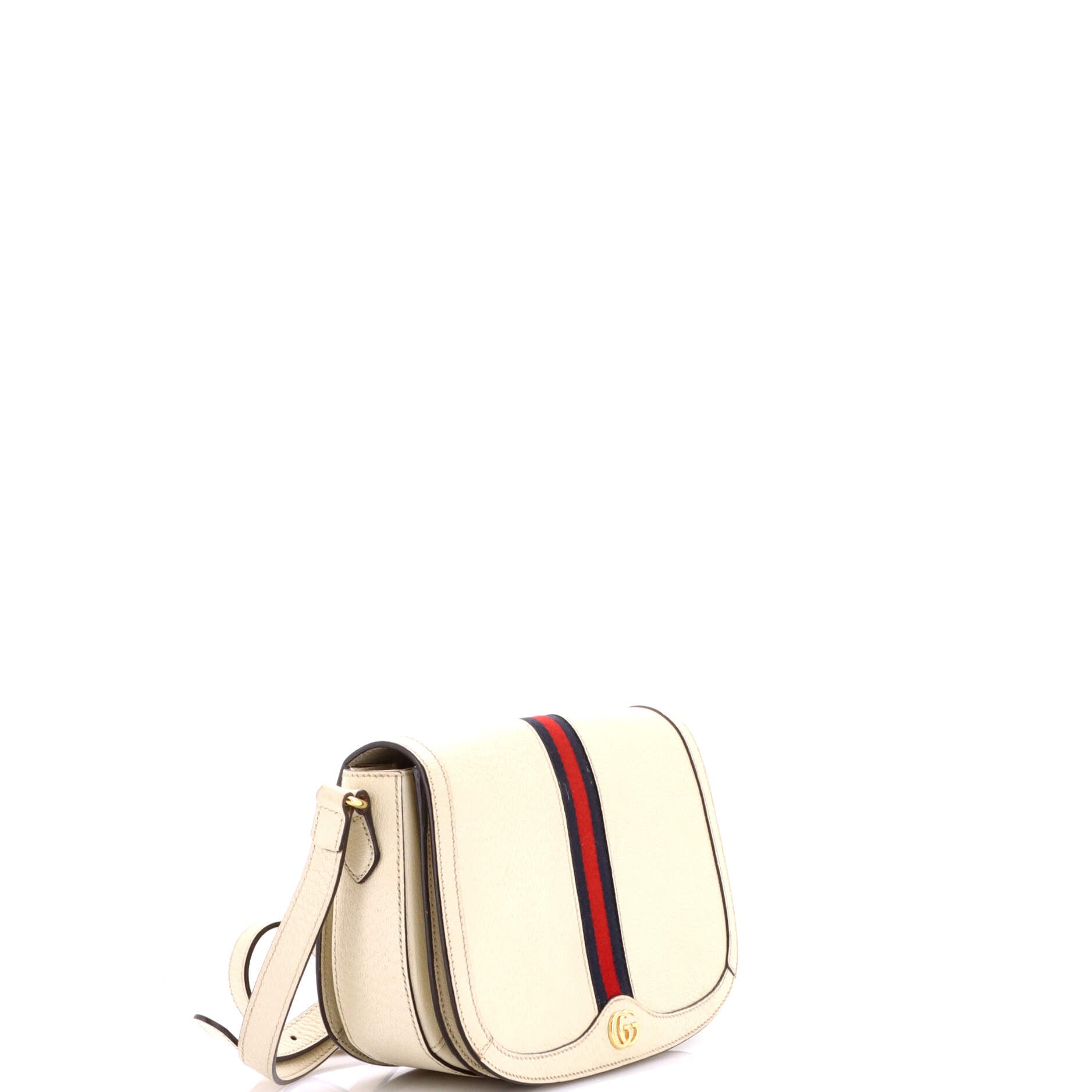 Ophidia Saddle Flap Shoulder Bag Leather Small