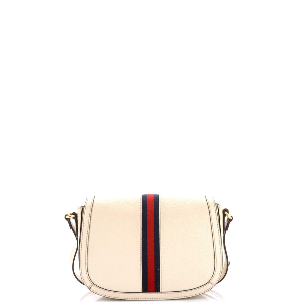 Ophidia Saddle Flap Shoulder Bag Leather Small