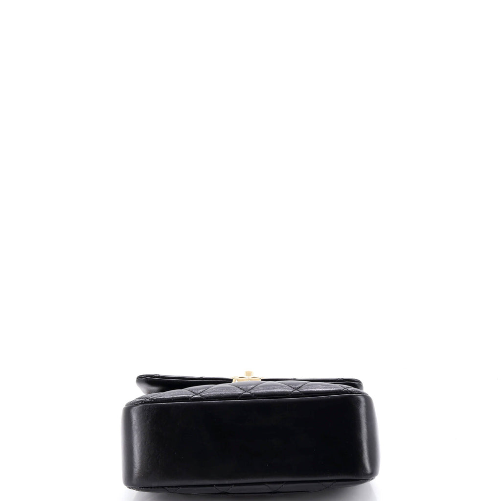 Coco Trip Flap Bag Quilted Shiny Lambskin Medium