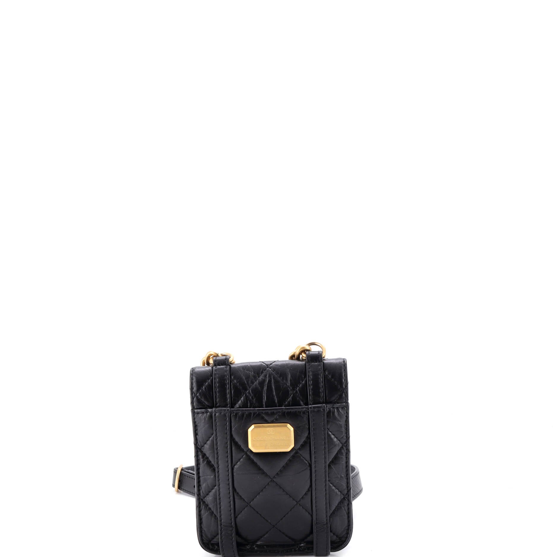 City School Flap Messenger Bag Quilted Aged Calfskin Mini