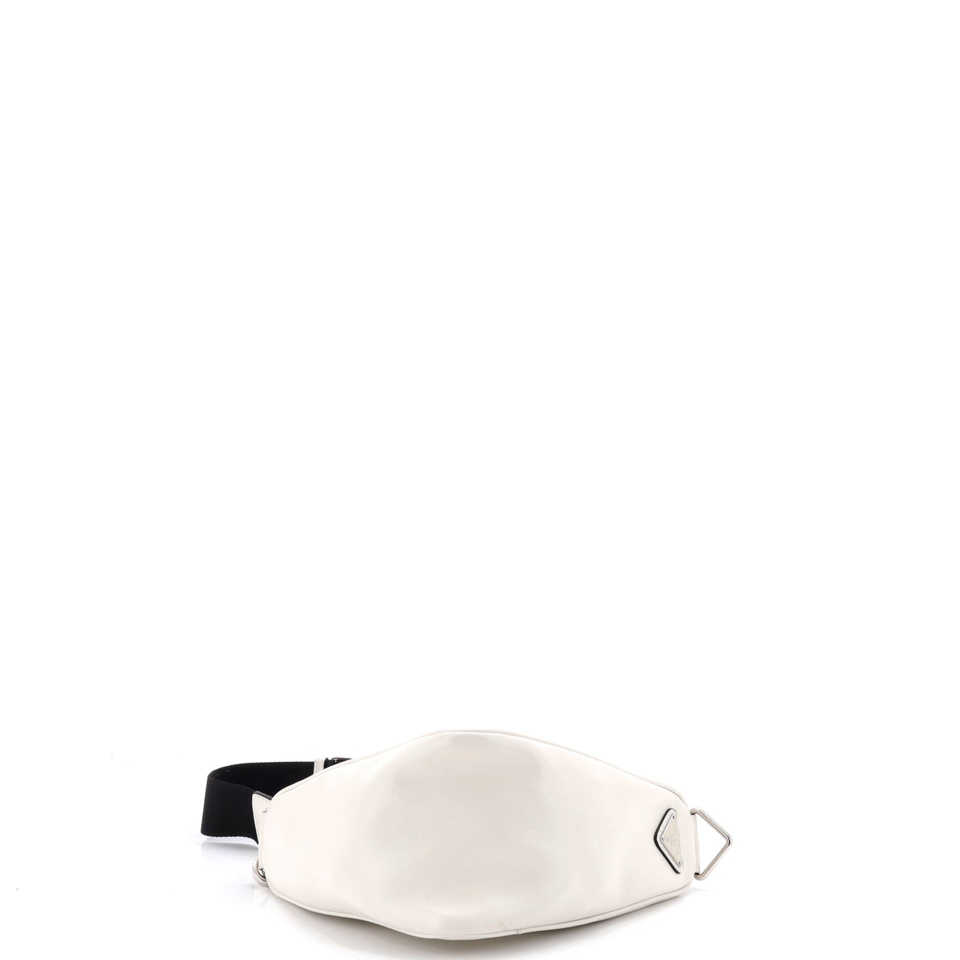 Triangle Logo Zip Crossbody Bag Leather Small