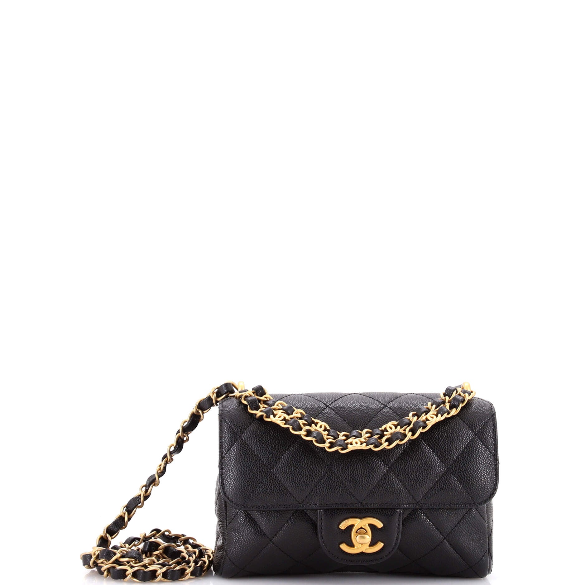 Coco First Flap Bag Quilted Caviar Nano