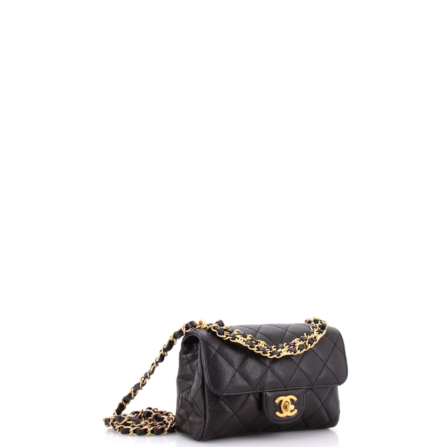 Coco First Flap Bag Quilted Caviar Nano