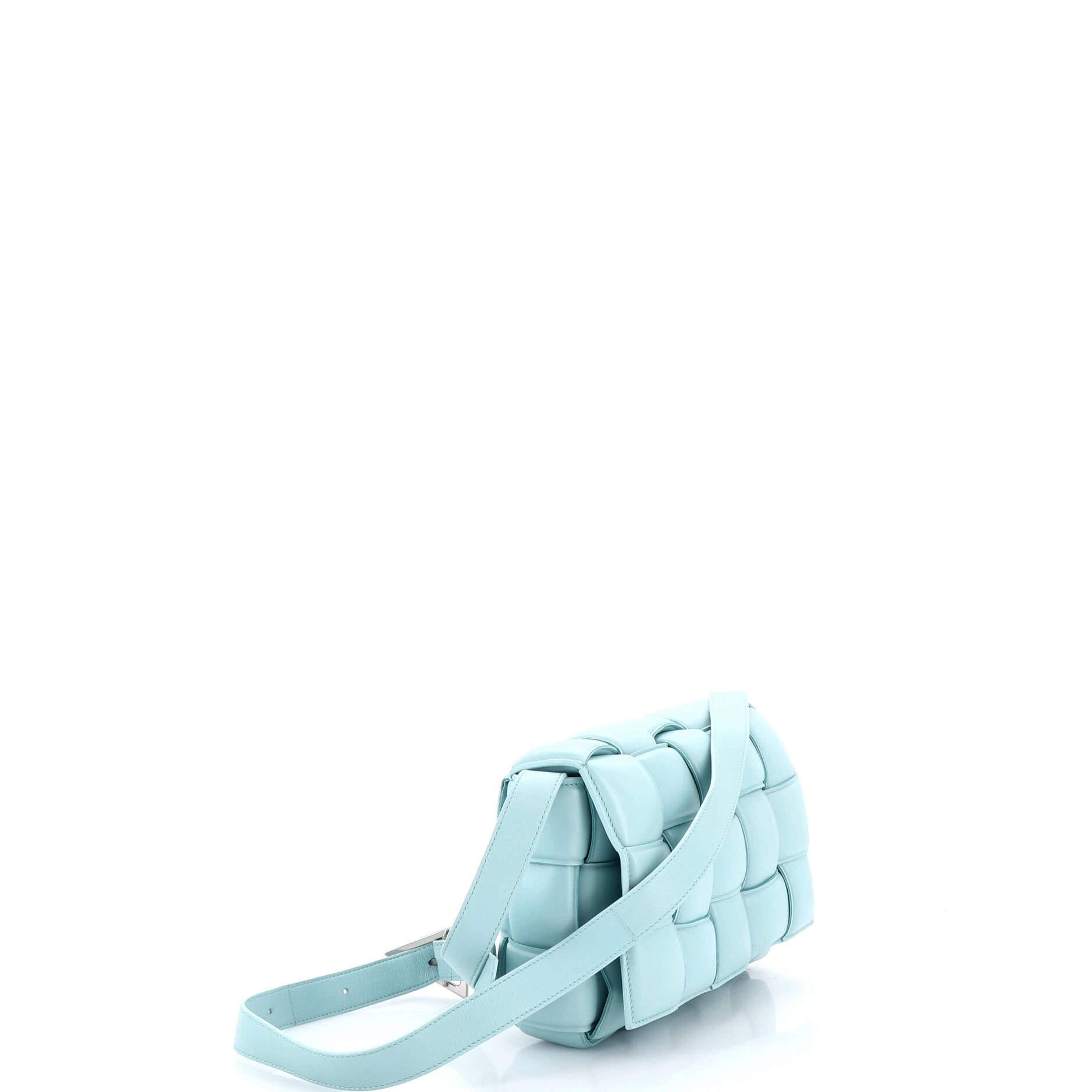 Cassette Crossbody Bag Padded Maxi Intrecciato Leather Small