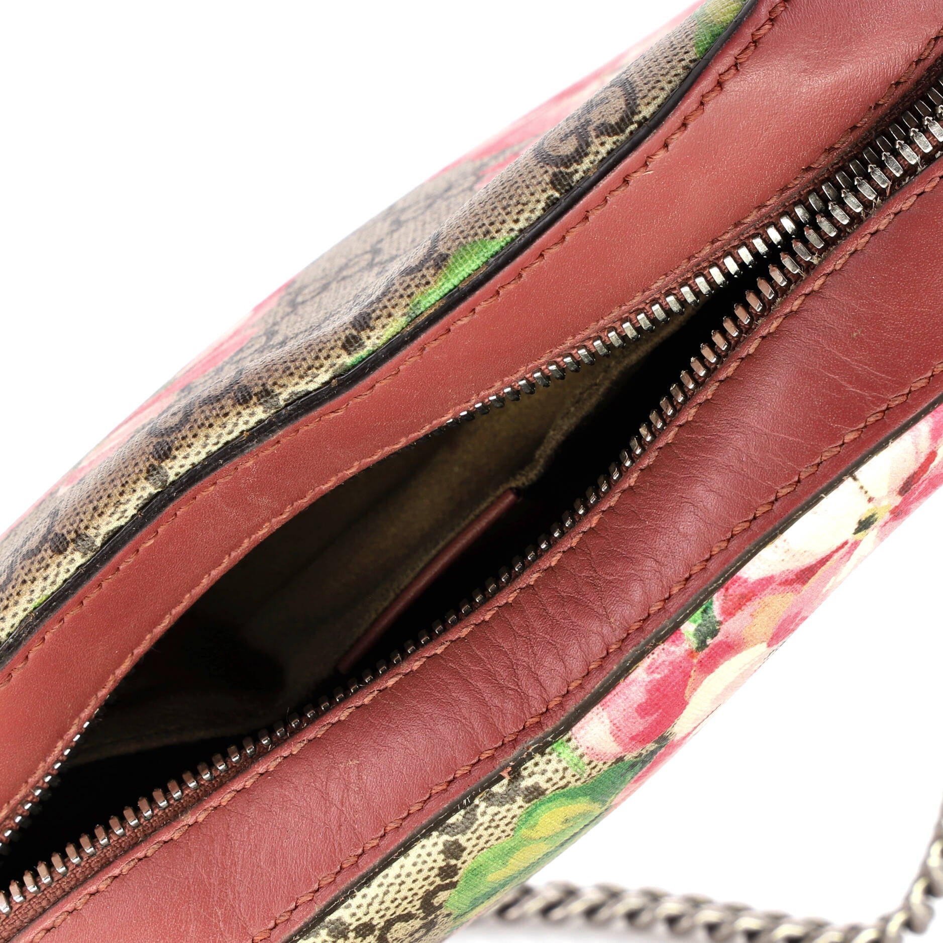 Chain Crossbody Bag Blooms Print GG Coated Canvas Mini